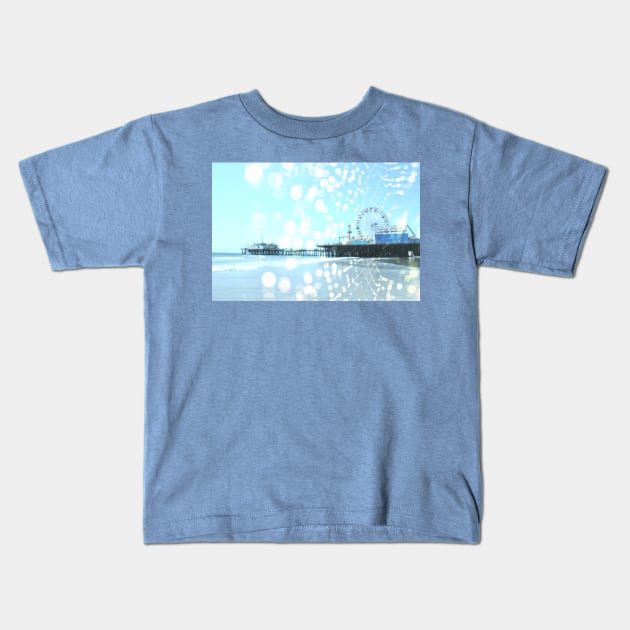 Turquoise Spiderweb Pier Kids T-Shirt by Christine aka stine1